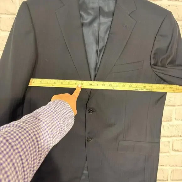 Ermenegildo Zegna 100% Wool Blazer Navy Men's 52R - Picture 4 of 6